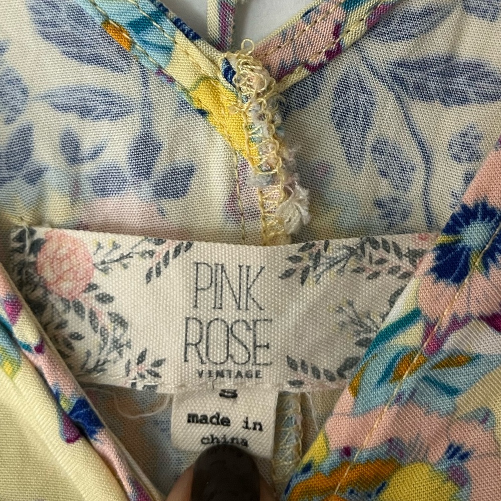 Floral Twist Front Cutout Maxi Dress - Yellow Floral size S - Picture 6 of 10